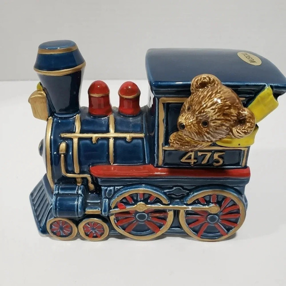 Otagiri Other - Vintage Otigiri  475 Musical Train with Teddybear.